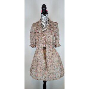 Zadig & Voltaire Rewel Mousseline Floral Mini Dress Pink Women’s Small